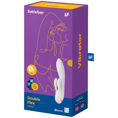 SATISFYER DOUBLE FLEX VIBRADOR APP - BLANCO SATISFYER DOUBLE FLEX VIBRADOR APP - BLANCO