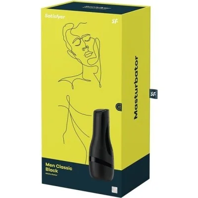 SATISFYER - MASTURBADOR MEN CLASSIC NEGRO SATISFYER - MASTURBADOR MEN CLASSIC NEGRO