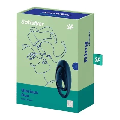 SATISFYER - GLORIOUS DUO RING VIBRATOR BLUE SATISFYER - GLORIOUS DUO RING VIBRATOR BLUE