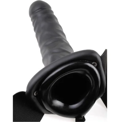 FETISH FANTASY SERIES - 19 CM HOLLOW STRAP-ON BLACK FETISH FANTASY SERIES - 19 CM HOLLOW STRAP-ON BLACK