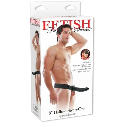 FETISH FANTASY SERIES - 19 CM HOLLOW STRAP-ON BLACK FETISH FANTASY SERIES - 19 CM HOLLOW STRAP-ON BLACK