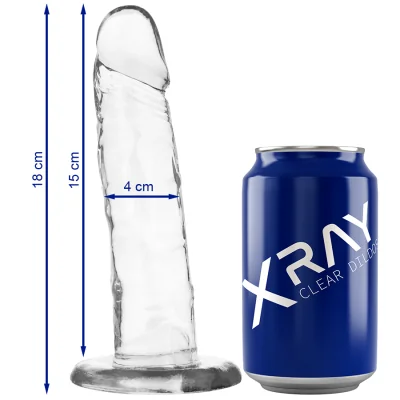 X RAY - CLEAR COCK 18 CM -O- 4 CM X RAY - CLEAR COCK 18 CM -O- 4 CM