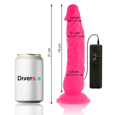 DIVERSIA - FLEXIBLE VIBRATING DILDO PINK 21 CM -O- 4.9 CM DIVERSIA - FLEXIBLE VIBRATING DILDO PINK 21 CM -O- 4.9 CM
