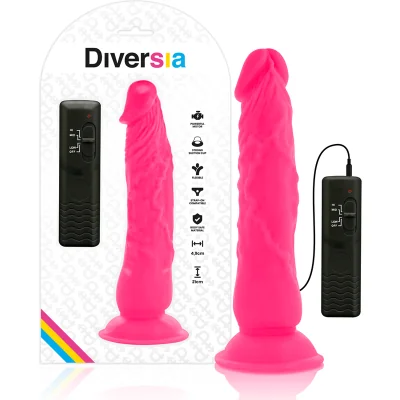 DIVERSIA - FLEXIBLE VIBRATING DILDO PINK 21 CM -O- 4.9 CM DIVERSIA - FLEXIBLE VIBRATING DILDO PINK 21 CM -O- 4.9 CM