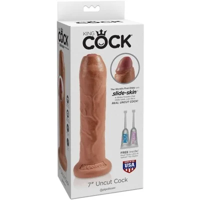 KING COCK - UNCUT REALISTIC PENIS 17.8 CM CARAMEL KING COCK - UNCUT REALISTIC PENIS 17.8 CM CARAMEL