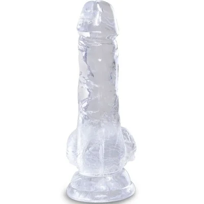 KING COCK - CLEAR REALISTIC PENIS WITH BALLS 10.1 CM TRANSPARENT KING COCK - CLEAR REALISTIC PENIS WITH BALLS 10.1 CM TRANSPARENT