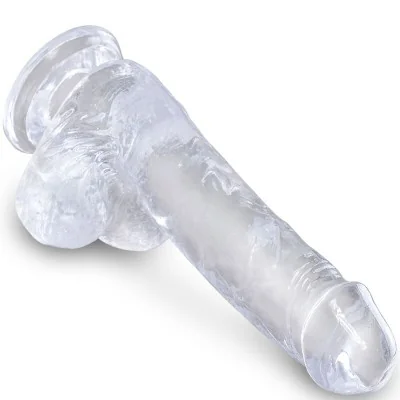 KING COCK - CLEAR REALISTIC PENIS WITH BALLS 13.5 CM TRANSPARENT KING COCK - CLEAR REALISTIC PENIS WITH BALLS 13.5 CM TRANSPARENT