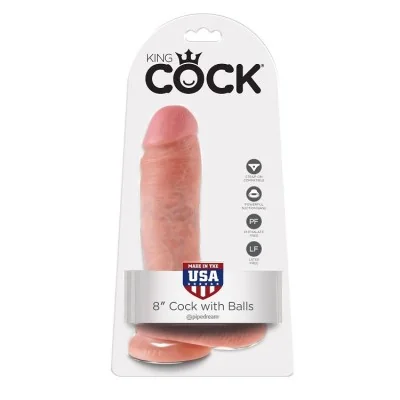 KING COCK - 8 DILDO FLESH WITH BALLS 20.3 CM KING COCK - 8 DILDO FLESH WITH BALLS 20.3 CM