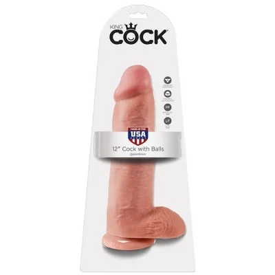 KING COCK - 12 DILDO FLESH WITH BALLS 30.48 CM KING COCK - 12 DILDO FLESH WITH BALLS 30.48 CM