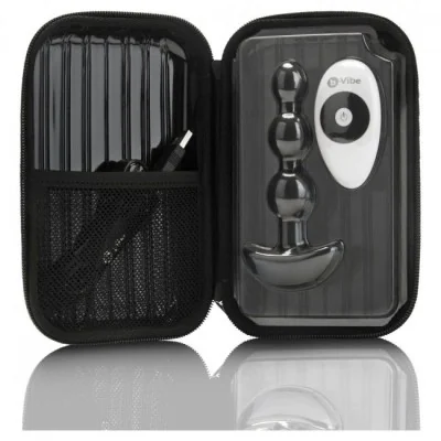 B-VIBE - TRIPLET ANAL REMOTE CONTROL BEADS BLACK
