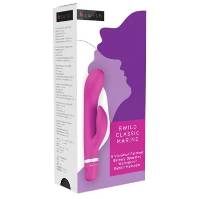 B SWISH - BWILD CLASSIC MARINE RABBIT VIBRATOR CERISE B SWISH - BWILD CLASSIC MARINE RABBIT VIBRATOR CERISE