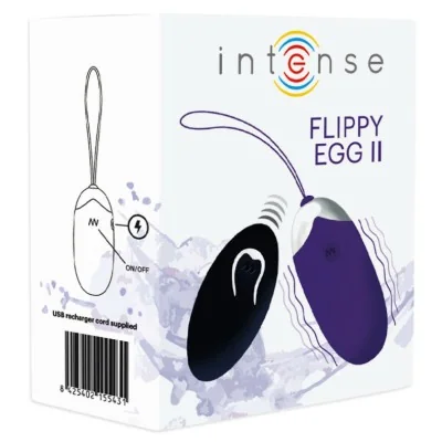 INTENSE - FLIPPY II VIBRATING EGG WITH REMOTE CONTROL PURPLE INTENSE - FLIPPY II VIBRATING EGG WITH REMOTE CONTROL PURPLE