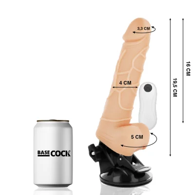 BASECOCK - REALISTIC VIBRATOR REMOTE CONTROL BLACK WITH
