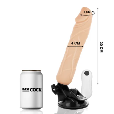 BASECOCK - REALISTIC VIBRATOR REMOTE CONTROL BLACK 20 CM -O- 4
