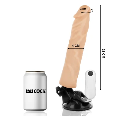 BASECOCK - REALISTIC VIBRATOR REMOTE CONTROL BLACK 21 CM -O- 4