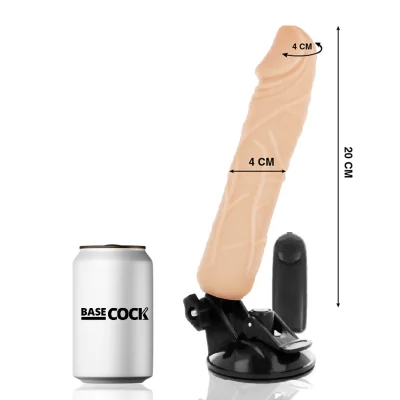 BASECOCK - REALISTIC VIBRATOR REMOTE CONTROL BLACK 20 CM -O- 4