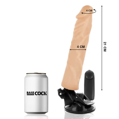 BASECOCK - REALISTIC VIBRATOR REMOTE CONTROL BLACK 21 CM -O- 4