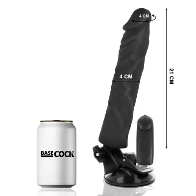 BASECOCK - REALISTIC VIBRATOR REMOTE CONTROL BLACK 21 CM -O- 4