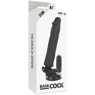BASECOCK - REALISTIC VIBRATOR REMOTE CONTROL BLACK 21 CM -O- 4