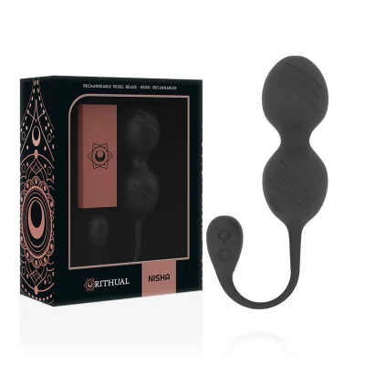 RITHUAL - NISHA RECHARGEABLE VIBRATING KEGEL BALLS BLACK RITHUAL - NISHA RECHARGEABLE VIBRATING KEGEL BALLS BLACK