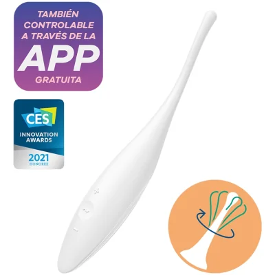 SATISFYER - TWIRLING JOY CLIT TIP VIBRATOR WHITE SATISFYER - TWIRLING JOY CLIT TIP VIBRATOR WHITE