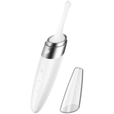 SATISFYER - TWIRLING DELIGHT CLIT TIP VIBRATOR WHITE SATISFYER - TWIRLING DELIGHT CLIT TIP VIBRATOR WHITE