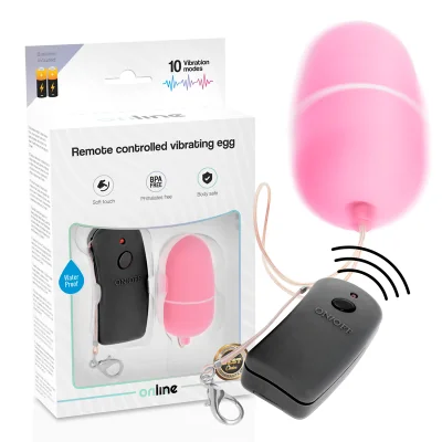 ONLINE - REMOTE CONTROLLED VIBRATING EGG PINK ONLINE - REMOTE CONTROLLED VIBRATING EGG PINK
