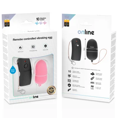 ONLINE - REMOTE CONTROLLED VIBRATING EGG PINK ONLINE - REMOTE CONTROLLED VIBRATING EGG PINK