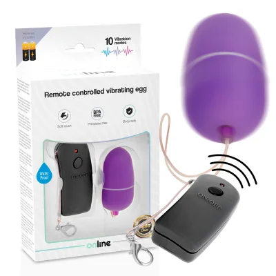 ONLINE - REMOTE CONTROLLED VIBRATING EGG PURPLE ONLINE - REMOTE CONTROLLED VIBRATING EGG PURPLE