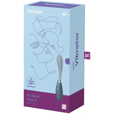 SATISFYER - G-SPOT FLEX 3 MULTI VIBRADOR GRIS SATISFYER - G-SPOT FLEX 3 MULTI VIBRADOR GRIS