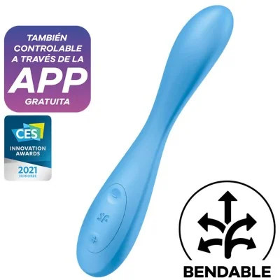 SATISFYER - G-SPOT FLEX 4+ MULTI VIBRATOR APP BLUE SATISFYER - G-SPOT FLEX 4+ MULTI VIBRATOR APP BLUE