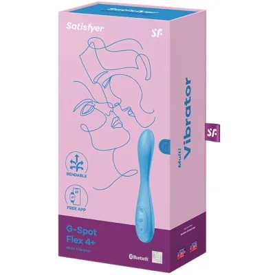 SATISFYER - G-SPOT FLEX 4+ MULTI VIBRATOR APP BLUE SATISFYER - G-SPOT FLEX 4+ MULTI VIBRATOR APP BLUE