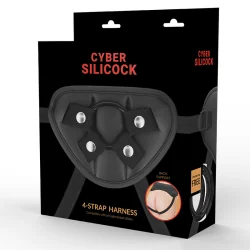 CYBER SILICOCK - STRAP-ON HARNESS WITH 3 RINGS FREE CYBER SILICOCK - STRAP-ON HARNESS WITH 3 RINGS FREE