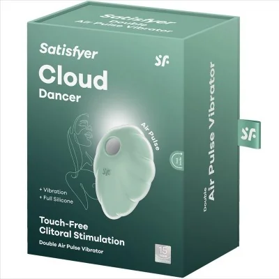 SATISFYER - CLOUD DANCER GREEN AIR PULSE VIBRATOR SATISFYER - CLOUD DANCER GREEN AIR PULSE VIBRATOR
