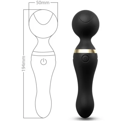 ARMONY - FREEZA MASSAGER VIBRATOR SUPER FLEXIBLE HEAD BLACK ARMONY - FREEZA MASSAGER VIBRATOR SUPER FLEXIBLE HEAD BLACK