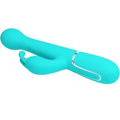 PRETTY LOVE - DEJON RABBIT VIBRATOR 3 IN 1 MULTIFUNCTION AQUA PRETTY LOVE - DEJON RABBIT VIBRATOR 3 IN 1 MULTIFUNCTION AQUA