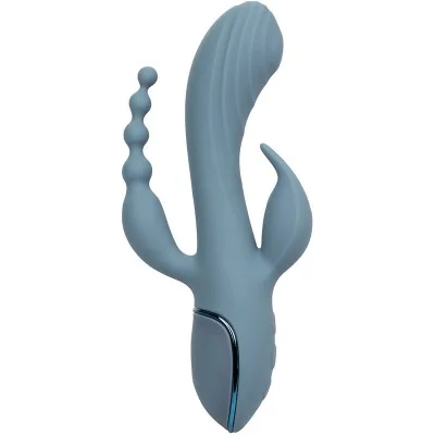 CALEXOTICS - VIBRATOR TRIPLE ECSTASY GREY CALEXOTICS - VIBRATOR TRIPLE ECSTASY GREY