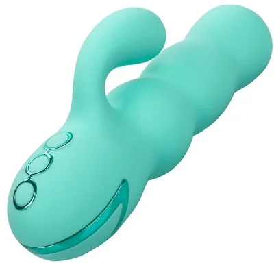 CALEXOTICS - DEL MAR DIVA VIBRATOR RABBIR AQUA GREEN BY CALEXOTICS - DEL MAR DIVA VIBRATOR RABBIR AQUA GREEN BY