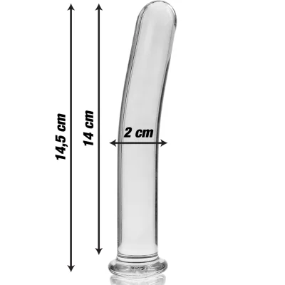 NEBULA SERIES BY IBIZA - MODEL 8 DILDO BOROSILICATE GLASS CLEAR