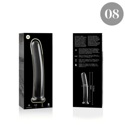NEBULA SERIES BY IBIZA - MODEL 8 DILDO BOROSILICATE GLASS CLEAR