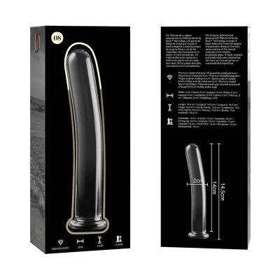 NEBULA SERIES BY IBIZA - MODEL 8 DILDO BOROSILICATE GLASS CLEAR