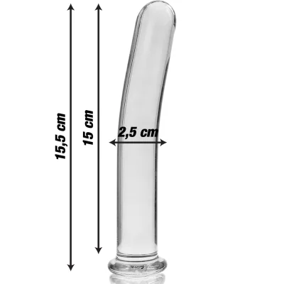 NEBULA SERIES BY IBIZA - MODEL 9 DILDO BOROSILICATE GLASS CLEAR