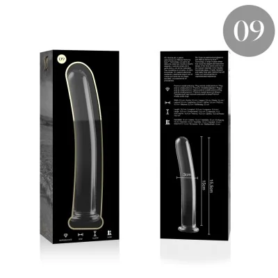 NEBULA SERIES BY IBIZA - MODEL 9 DILDO BOROSILICATE GLASS CLEAR