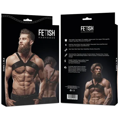 FETISH SUBMISSIVE ATTITUDE - MEN'S BRIGADE ECO-LEATHER CHEST FETISH SUBMISSIVE ATTITUDE - MEN'S BRIGADE ECO-LEATHER CHEST