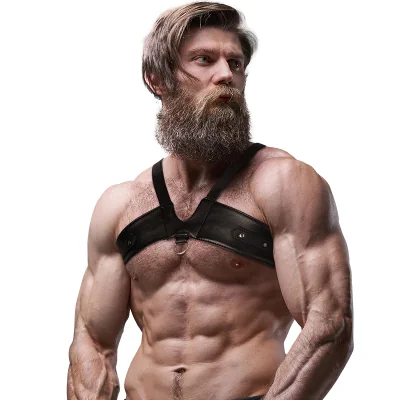 FETISH SUBMISSIVE ATTITUDE - MEN'S BRIGADE ECO-LEATHER CHEST FETISH SUBMISSIVE ATTITUDE - MEN'S BRIGADE ECO-LEATHER CHEST