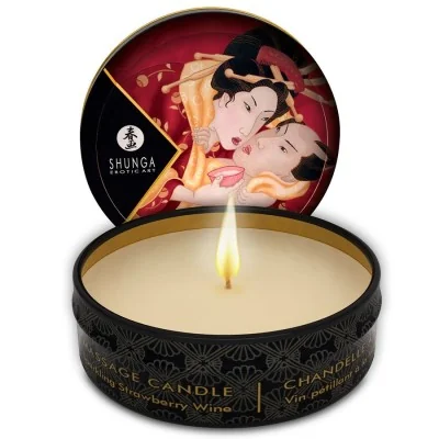 SHUNGA - MINI CARESS BY CANDELIGHT STRAWBERRIES AND CAVA SHUNGA - MINI CARESS BY CANDELIGHT STRAWBERRIES AND CAVA