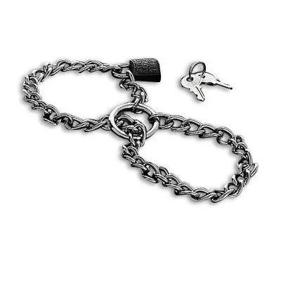 METAL HARD - HANDCUFFS WITH STAINLESS STEEL CHAIN.