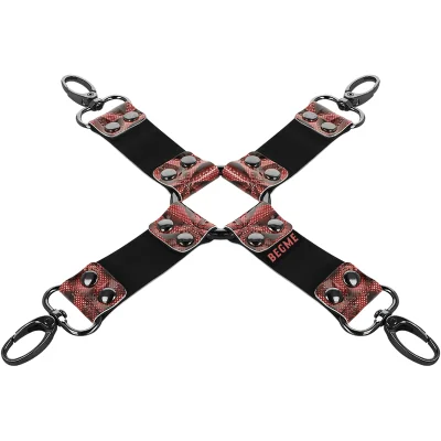 BEGME - RED EDITION PREMIUM VEGAN LEATHER HOG TIE BEGME - RED EDITION PREMIUM VEGAN LEATHER HOG TIE