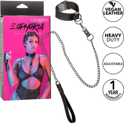 CALEXOTICS - EUPHORIA COLLAR WITH CHAIN LEASH CALEXOTICS - EUPHORIA COLLAR WITH CHAIN LEASH