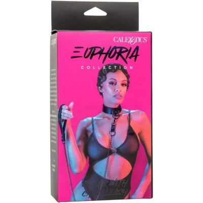 CALEXOTICS - EUPHORIA COLLAR WITH CHAIN LEASH CALEXOTICS - EUPHORIA COLLAR WITH CHAIN LEASH